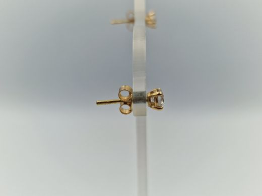 Zelta auskari ar cirkoniju, 1.14 g