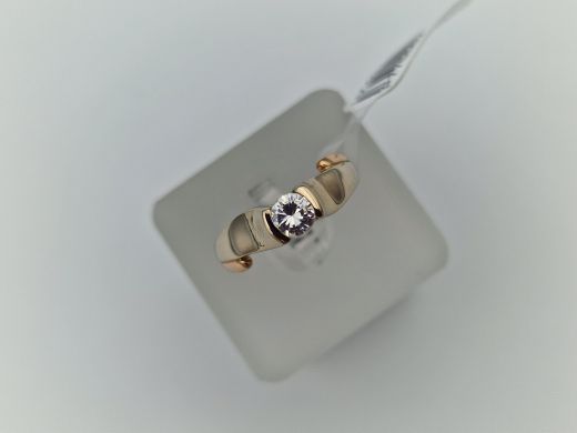 Zelta gredzens ar cirkoniju, 3.24 g, izm. 17