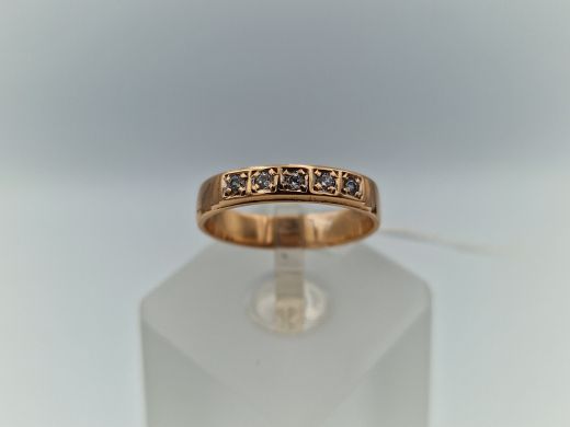 Zelta gredzens ar cirkoniju, 2.31 g, izm. 16.5