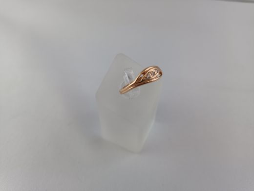 Zelta gredzens ar cirkoniju, 2.06 g, izm. 17