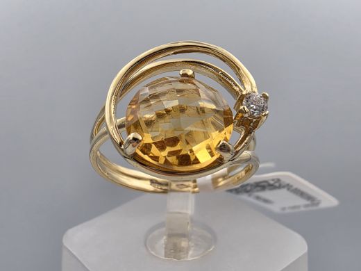 Gold ring, 4.14 g, size 17.5