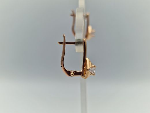 Zelta auskari ar cirkoniju, 2.28 g