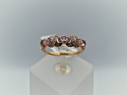 Zelta gredzens ar cirkoniju, 1.75 g, izm. 17.5