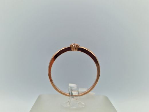 Zelta gredzens ar cirkoniju, 1.16 g, izm. 17