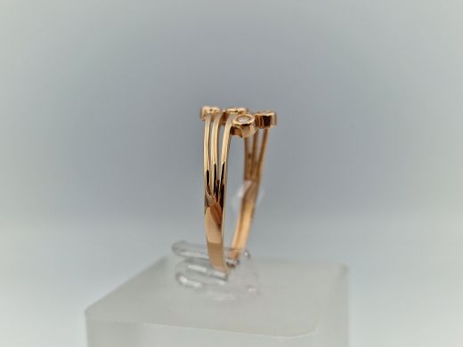 Zelta gredzens ar cirkoniju, 1.97 g, izm. 19