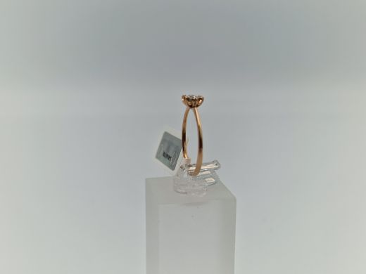 Zelta gredzens ar briljantu, 1.03 g, izm. 17