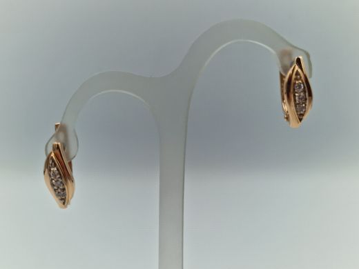 Zelta auskari ar cirkoniju, 3.25 g