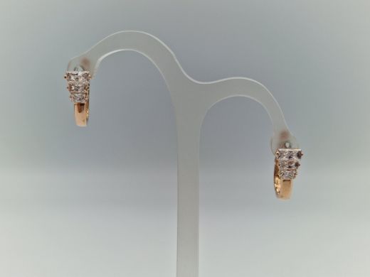 Zelta auskari ar cirkoniju, 2.21 g