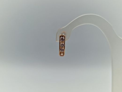 Zelta auskari ar cirkoniju, 1.16 g