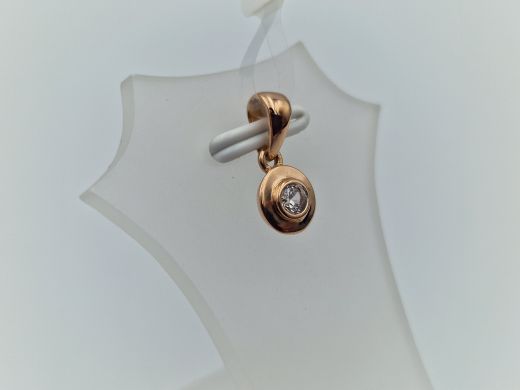 Zelta kulons ar cirkoniju, 0.73 g