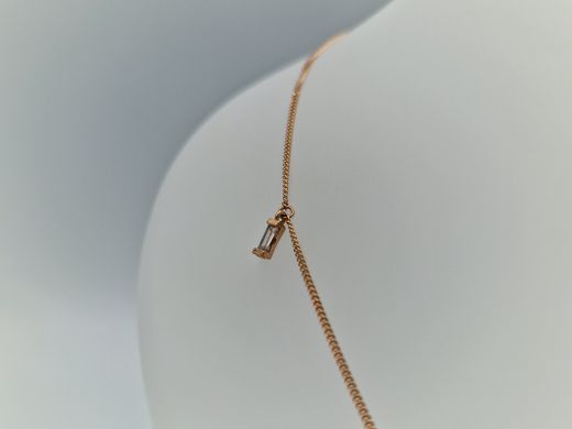 Zelta ķēdīte ar cirkoniju, 1.79 g, izm. 45