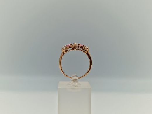 Zelta gredzens ar cirkoniju, 4.11 g, izm. 17.5