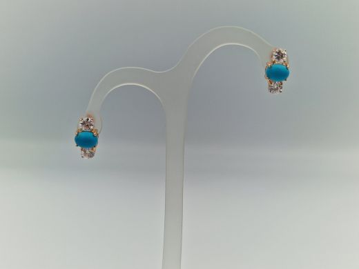 Zelta auskari ar cirkoniju, 5.02 g