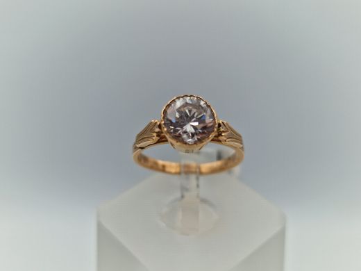 Zelta gredzens ar cirkoniju, 2.75 g, izm. 15.5