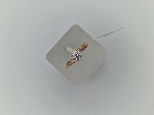 Zelta gredzens ar cirkoniju, 2.03 g, izm. 18.5