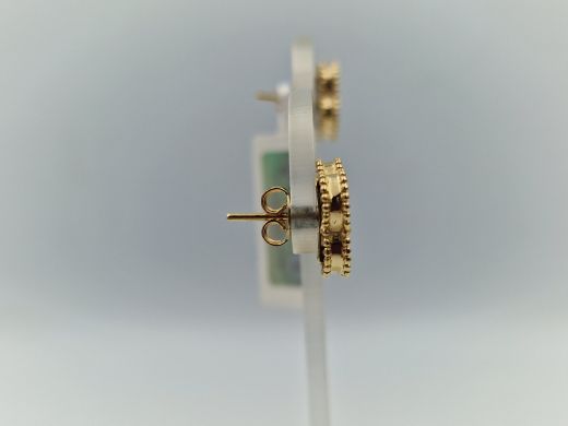 Zelta auskari ar halcedonu, 3.04 g