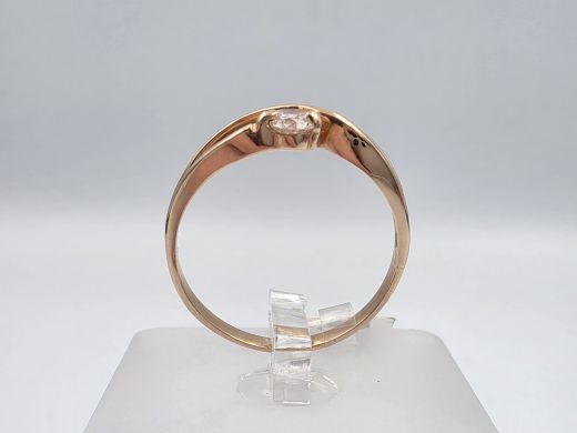 Zelta gredzens ar cirkoniju, 2.22 g, izm. 18.5