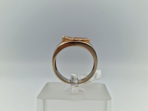 Zelta gredzens ar cirkoniju, 4.38 g, izm. 18