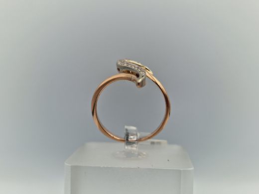 Zelta gredzens ar cirkoniju, 4.25 g, izm. 18