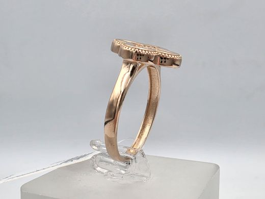 Золотое кольцо с цирконом, 2.28 г, разм. 18.5