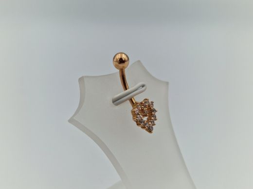 Золотой кулон с цирконом, 1.38 г