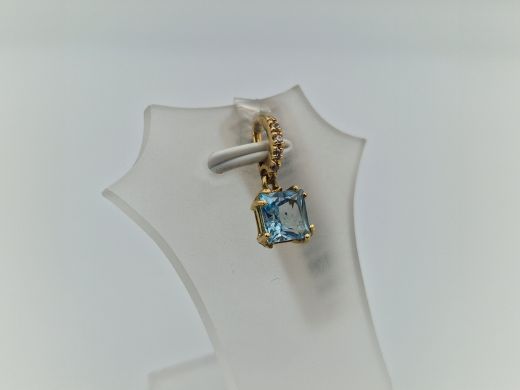 Zelta kulons ar topāzu un cirkoniju, 1.05 g