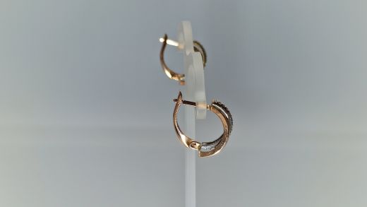 Zelta auskari ar cirkoniju, 2.57 g