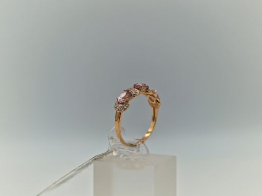 Zelta gredzens ar cirkoniju, 1.75 g, izm. 17.5