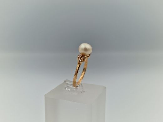 Zelta gredzens ar cirkoniju, 2.73 g, izm. 18.5