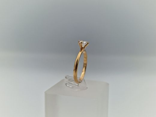 Zelta gredzens ar cirkoniju, 1.98 g, izm. 17