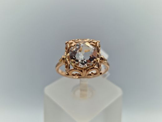 Zelta gredzens ar cirkoniju, 3.9 g, izm. 18