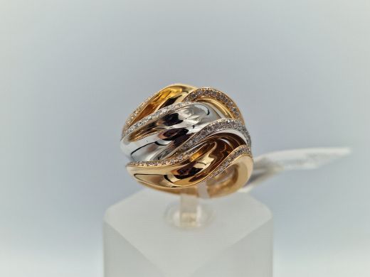 Zelta gredzens ar briljantu, 14.56 g, izm. 16.5