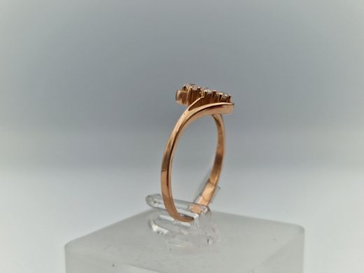 Zelta gredzens ar cirkoniju, 1.48 g, izm. 17