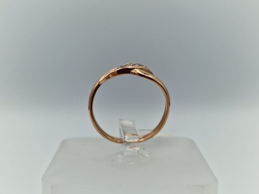 Zelta gredzens ar cirkoniju, 1.09 g, izm. 15