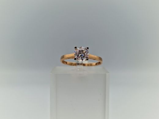 Zelta gredzens ar cirkoniju, 1.87 g