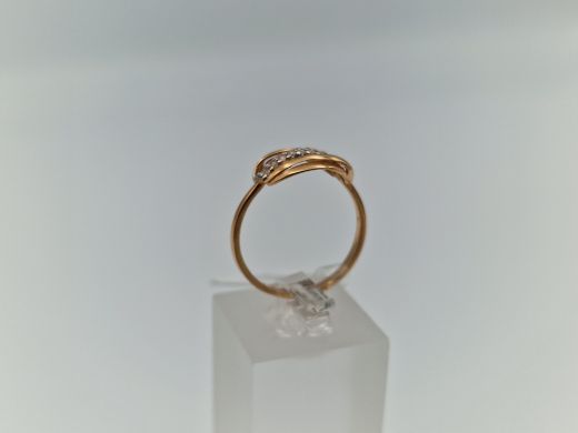 Zelta gredzens ar cirkoniju, 1.72 g, izm. 17.5
