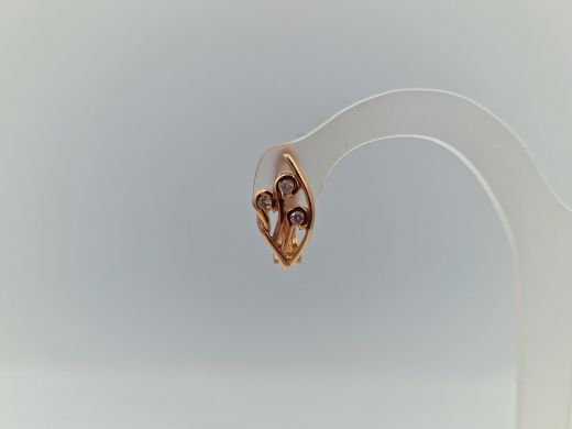 Zelta auskari ar cirkoniju, 3.21 g