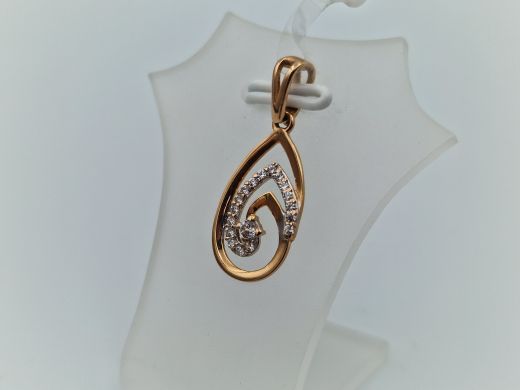 Zelta kulons ar cirkoniju, 0.99 g