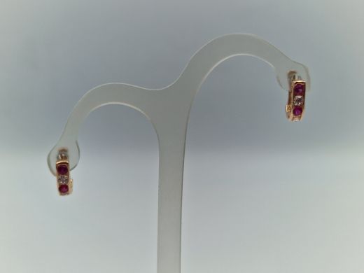 Zelta auskari ar cirkoniju, 0.83 g