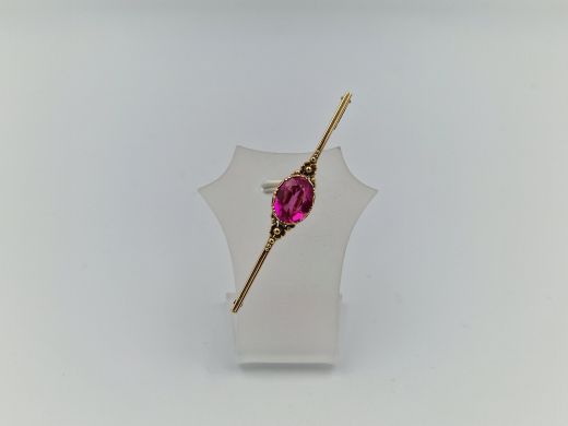 Zelta broša ar cirkoniju, 3.52 g