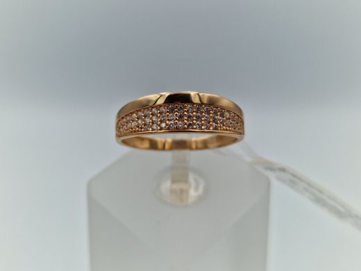 Zelta gredzens ar cirkoniju, 1.94 g, izm. 18