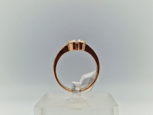 Zelta gredzens ar cirkoniju, 2.91 g, izm. 17