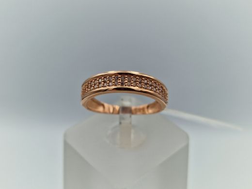 Zelta gredzens ar cirkoniju, 2.17 g, izm. 17