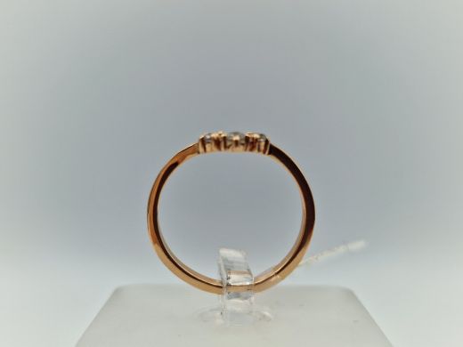 Zelta gredzens ar cirkoniju, 1.47 g, izm. 16.5