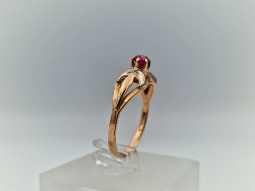 Zelta gredzens ar cirkoniju, 2.55 g, izm. 17.5