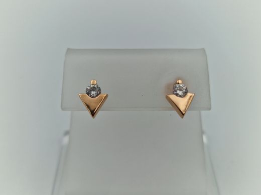 Zelta auskari ar cirkoniju, 1.82 g