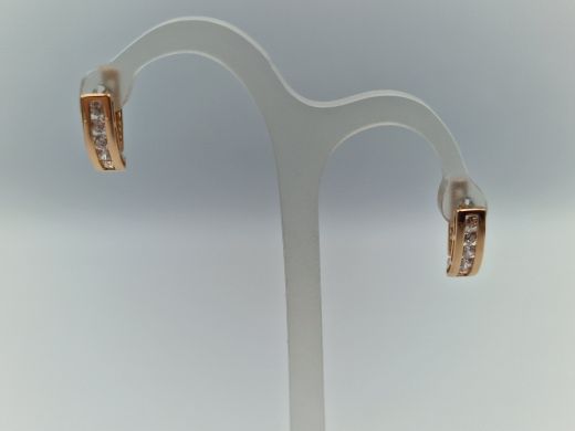 Zelta auskari ar cirkoniju, 1.51 g