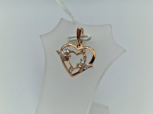 Золотой кулон с цирконом, 1.25 г