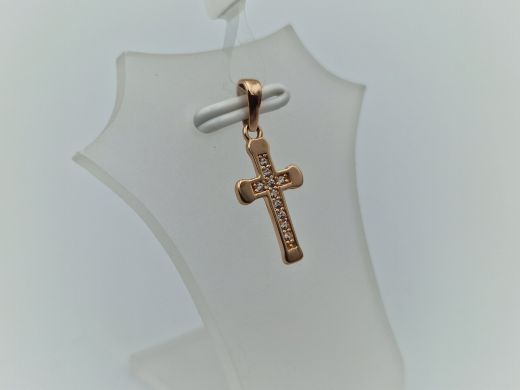 Золотой кулон с цирконом, 0.6 г