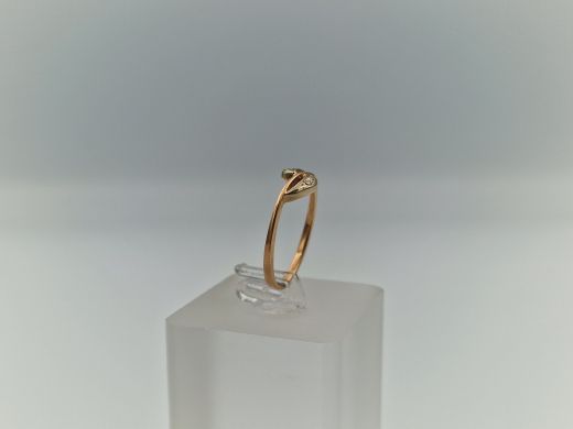 Zelta gredzens ar cirkoniju, 1.82 g, izm. 17